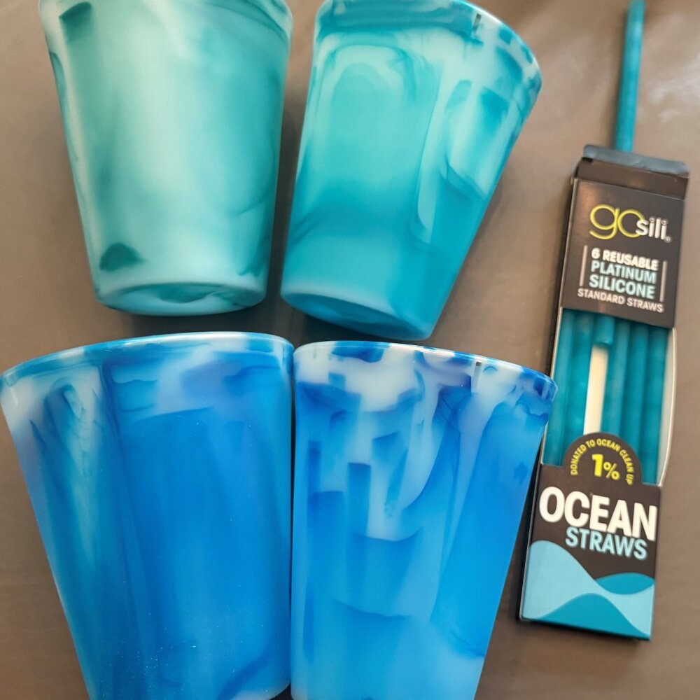 goSili Ocean Cups and Straws and pink cup bundle - Picture 3 of 8
